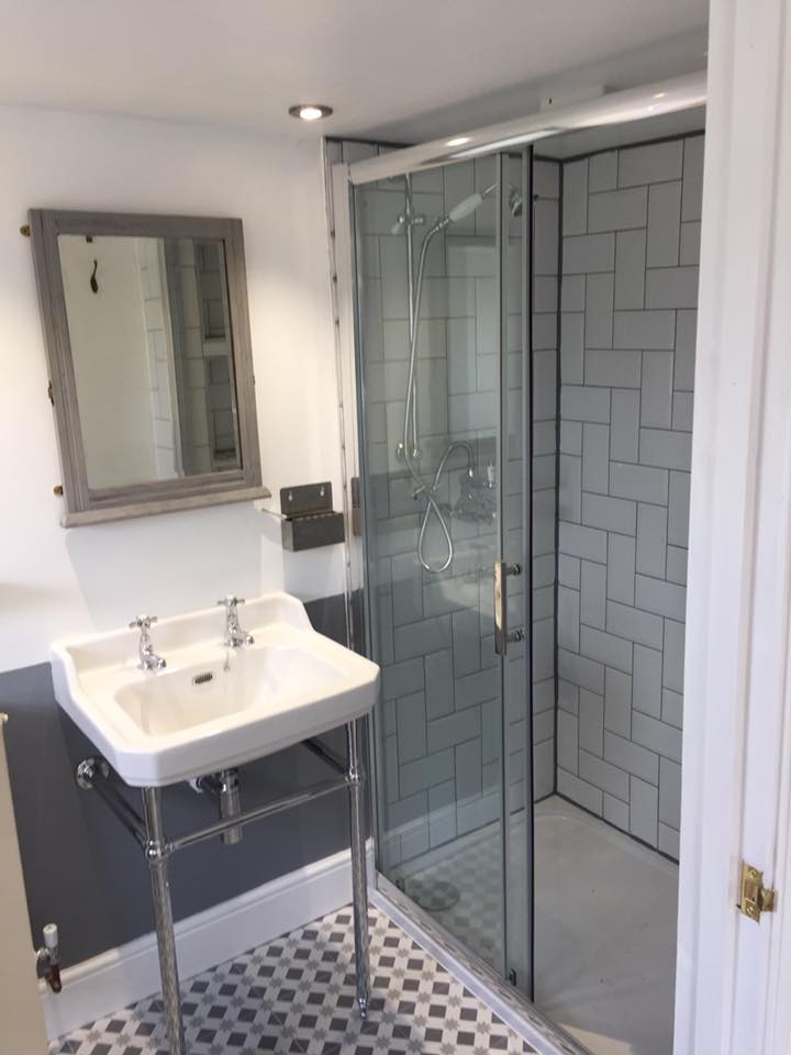 Completed modern bathroom