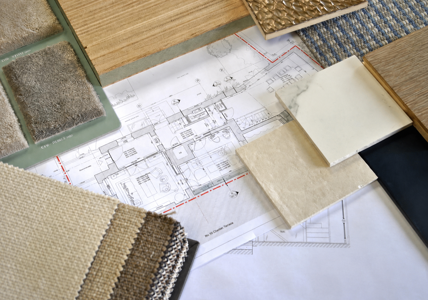 Architectural plans for a residential project