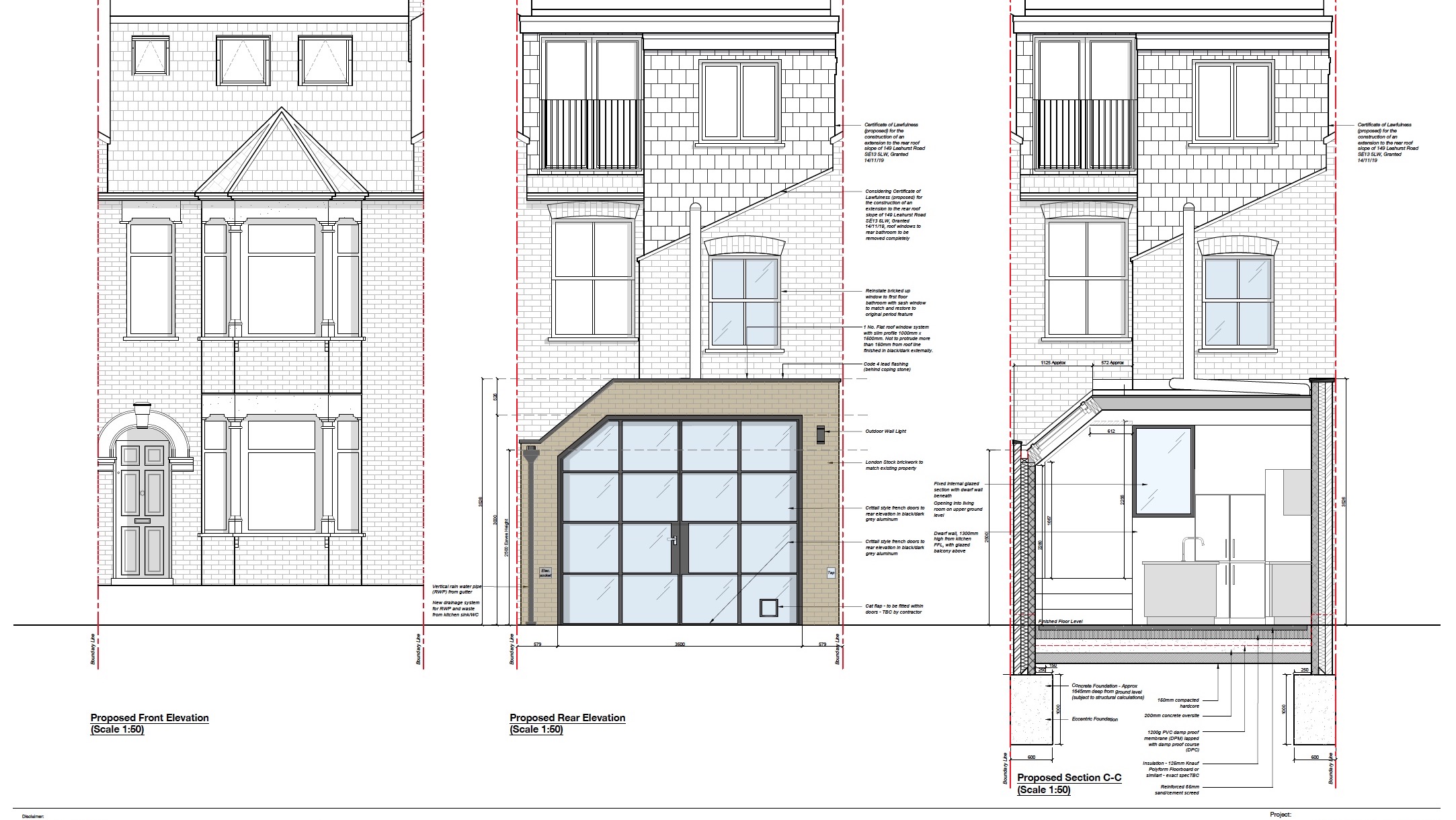 Architectural drawing for Customised Extensions